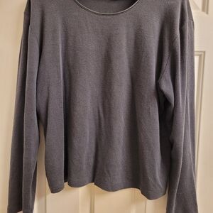 Cherokee Gray Ribbed Top